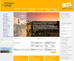 xn--schneferien-tfb.com: RZ Reisebüro Startseite
RZ, Ihr Lufthansa City Center Reiseburo fur kompetenten Service rund ums Thema Reisen und Flüge.
