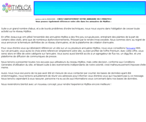 myblox.com: Annuaire et creation d'annuaire myblox
Annuaire MyBlox, plateforme de creation d'annuaire