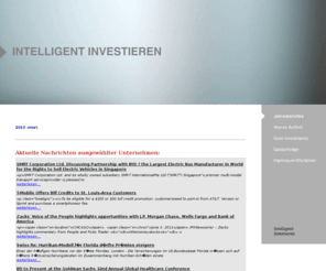intelligentinvestieren.com: Jahresberichte
Sicher Investieren - INTELLIGENT INVESTIEREN