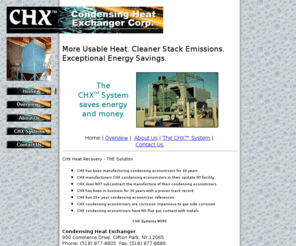 chxheat.com: Condensing Heat Exchanger Corp. - CHX
Committed to refining and improving heat exchanger technology.