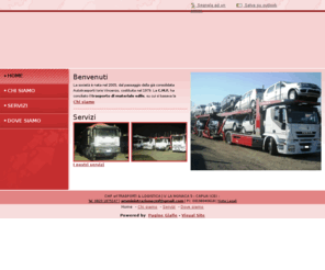 cmfsrltrasportielogistica.com: CMF srl Trasporti & Logistica - Trasporto di merci e vetture - Capua (CE) – “Visual Site”
La società è nata nel 2005, dal passaggio della già consolidata Autotrasporti Iorio Vincenzo, costituita nel 1979. La C.M.F. ha conciliato il trasporto di materiale edile, su cui si basava la vecchia attività, con il trasporto di merci e vetture, per offrire un maggior servizio su tutto il territorio nazionale. 