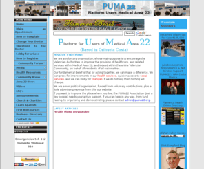 puma22.org: PUMA 22 - Platform Users Medical Area 22 - Welcome
PUMA 22 has a sole purpose of improving the health service in the platform medical area 22. 