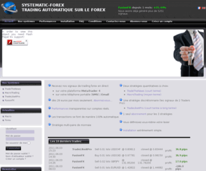 tradeasignal.com: Trading automatique sur le Forex
Forex Trading Signal sur Metatrader et par SMS. Stratégie de trading automatique. Analyse fondamentale. Analyse technique. Signaux de trading professionnels sur taux de change.