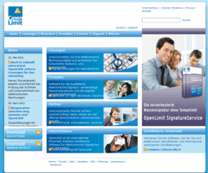 openlimit.biz: OpenLimit: Elektronische Rechnung und Langzeitarchivierung mit digitaler Signatur.
Elektronische Rechnungslegung, Langzeitarchivierung, sichere Geschäftsprozesse mit zertifizierter Software für digitale Signaturen und Identitäten.