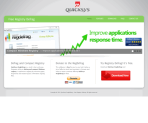 myquicksys.com: Free Registry Defrag - Quicksys RegDefrag
Free Registry Defrag for Microsoft Windows