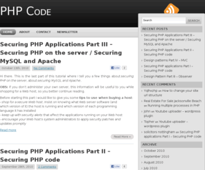 php-code.net: PHP coding or scripting discussions
PHP code - a PHP blog that will try to give you the best resources, code snippets and explanations concerning PHP and MySQL or PHP and PostgreSQL or PHP and Javascript or PHP and jQuery or PHP and Ajax coding