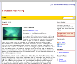 servicersreport.org: Just another WordPress weblog
Just another WordPress weblog