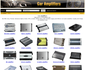 car-amplifiers.org: Car Amplifiers - cheap car amplifiers:
Car Amplifiers - The Best Place to Buy Quality Car Amplifier.