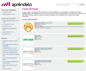 cursosdeexcel.org: Curso de Excel | Apréndelo.com
Curso de Excel te ofrece los mejores cursos en la materia. Explora Curso de Excel.