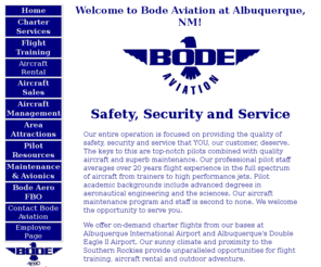 flybode.com: Bode Aviation
Bode Aviation Web in Albuquerque, NM