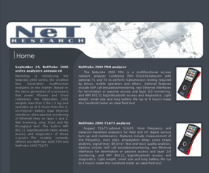 netrsr.com: Net Research
Telecom test solutions for WAN, VoIP, Fiberoptics.