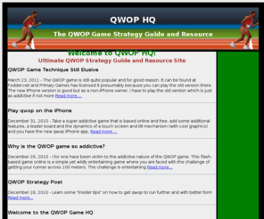 qwophq.com: QWOP Game: The QWOP games strategy and resource guide
QWOP Guide - Your top qwop game strategy and information site