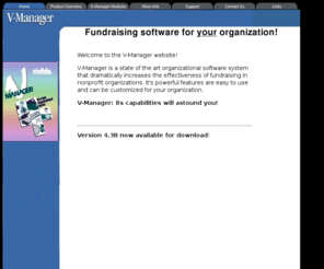 vmgr.com: V-Manager
V-Manager fundraising and nonprofit software