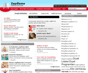 zayiflamam.com: Zayıflama, Kilo verme, incelme, Zayıflama yöntemleri, Diyet, Rejim, Bölgesel zayıflama
zayıflamam lazım diyenler kilo verme, zayıflama ve incelmek için uygulayabileceğiniz zayıflama yöntemleri, diyet ve egzersizler.