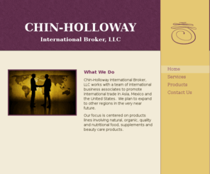 chinholloway.com: Chin-Holloway International Broker, LLC -
Chin-Holloway International Broker, LLC