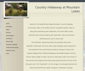 countryhideawayresorts.com: Home - Country Hideaway at Mountain Lakes
Northeast Georiga Mountains Vacation Resort Rentals