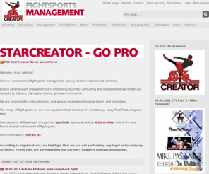 starcreator.eu: Starcreator - go pro
Starcreator - Professional Fightsports Management
