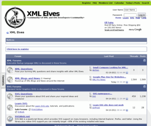 xmlelves.com: XML Elves
Discussion forum for SVG and XML developers and power user gurus.