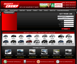 bhamtoyota.com: We serve Birmingham - Toyota Dealer | Scott Crump Toyota Jasper Alabama, New Car, Used Car Dealership
Toyota Dealer Jasper, Alabama: Find new car pricing, used cars for sale, hybrids, Toyota parts, auto repair service specials or get a pre-approved for auto leases and car loans online at Scott Crump Toyota, Jasper, Alabama