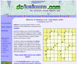 dokakuro.com: Kakuro at dokakuro.com: Play Kakuro Online
dokakuro.com: play kakuro online with our unique player, and get books of puzzles to play