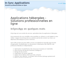 insyncapp.com: In Sync Applications
solutions professionnelles et applications en ligne