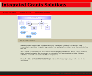 integratedgrantssolutions.com: Peoplesoft Grants
Peoplesoft grants
