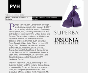 superbainc.com: PVH Neckwear Group - Welcome
