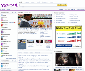 yaaaahoooo.com: Yahoo!
Welcome to Yahoo!, the world's most visited home page. Quickly find what you're searching for, get in touch with friends and stay in-the-know with the latest news and information.