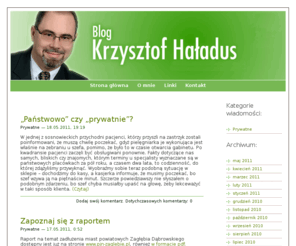 haladus.pl: Krzysztof Haładus - Radny Miasta Sosnowca Zagłębiowska Masa Krytyczna , Sosnowiec, Sosnowca, radny, rada, miasta, miasto, wiadomości, wiadomość, blog, praca.
Krzysztof Haładus Sosnowiec Blog Radny rodziny zastępcze.