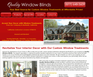 qualitywindowblinds.net: Quality Window Blinds | Burbank, CA - Mobile Edition
Give your home or office a facelift with new window treatments from Quality Window Blinds in Burbank, California.