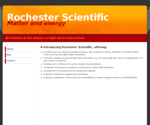 rochesterscientific.biz: Rochester Scientific
Solutions in the physics of light-atom interactions