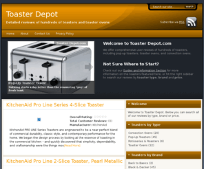 toasterdepot.com: Toaster Depot
Thousands of reviews on hundreds of toasters, toaster ovens, small convection ovens, and more.