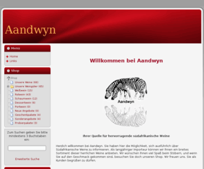 andwyn.com: Willkommen bei Aandwyn
Die beiden Gründer dieses Weinhandelsunternehmens verfügen zusammen über mehr als 50 Jahre Südafrika-Erfahrung, entstanden aus Liebe und Leidenschaft zu Land, Leuten und landwirtschaftlichen Produkten. Das traditionsreichste und wohl auch berühmteste Produkt des Landes ist sein Wein, der seit Jahrhunderten in einmaliger Vielfalt und praktisch immer auf Weltspitzen-Niveau dort entsteht.