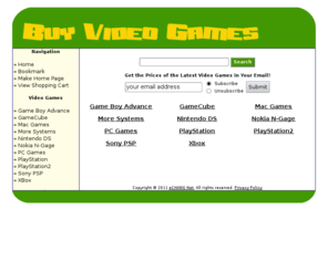 buyvg.com: Buy Video Games - Playstation, Playstation 2, GameCube, XBox, GBA, PC, Dreamcast
Purchase video games for Playstation, Playstation 2, GameCube, XBox, GBA, PC, Dreamcast, and more. You are just a few clicks away!