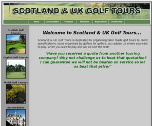 scotlandandukgolftours.com: UK golf holiday vacations - cheap golf holidays - golf vacations Scotland
UK golf holiday vacations and golfing holidays in the UK available online at cheap prices. Golf holidays, golf vacations in Scotland and England golf holiday vacations at cheap prices. Enjoy the golf vacations in the UK or Scotland at cheap prices.