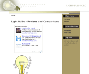 light-bulbs.info: light bulbs reviews and comparisons, light bulb, lightbulbs
Light Bulbs - Reviews and Comparisons. More on  ...