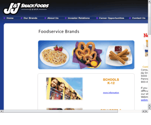 arcticblastpoints.com: J&J Snack Foods Foodservice
J&J Snack Foods Corp. manufactures nutritional snack foods and distributes frozen beverages, which it markets nationally to the food service industries.