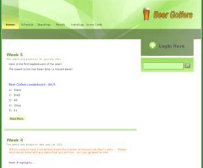 beergolfers.com: Beer Golfers Home
Beer Golfers is the online home of the Country Knolls West Van Patten Golf League.