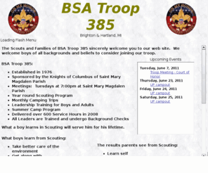 bsatroop385.com: BSA Troop 385 - Brighton and Hartland Michigan
BSA Troop 385 - Brighton and Hartland Michigan