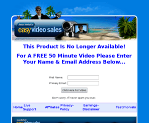 easyvideosales.com: Easy Video Sales - Jason Moffatt's Easy Video Sales
Jason Moffatt shows you how to make tons of loot on the internet with simple and easy video podcasts that anyone can do.