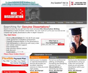 mscdissertation.com: MSC Dissertation Writing and Proposal for Management, IT Dissertations on All Topics
Need a MSC dissertation of your topic either you are in IT or Management student of university or college level student we have have solutions of your msc dissertations writing