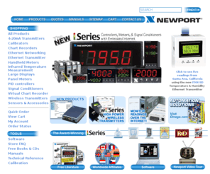 newport-on-line.org: NEWPORT - Home Page
Manufacturer of process measurement and control products,temperature, pressure, strain,force, data acquisition, flow, level, pH, conductivity, environmental, electric heaters.