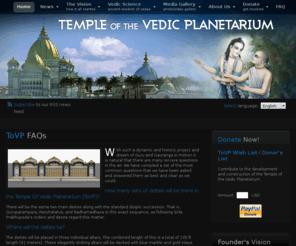 thetempleofthevedicplanetarium.com: Temple of The Vedic Planetarium
The fulfillment of the desire of visionary spiritual leaders, saints and incarnations; the Temple of the Vedic Planetarium is a unique and ambitious project to make the vast culture and philosophy of the timeless Vedic tradition accessible to everyone.