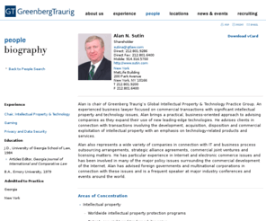 outsourcinglawyer.com: Home - Greenberg Traurig LLP
Greenberg Traurig is an international law firm with 1800 lawyers and governmental affairs professionals in more than 30 locations across the United States and in Europe and Asia. The firm was selected as the 2007 USA Law Firm of the Year by Chambers and Partners.