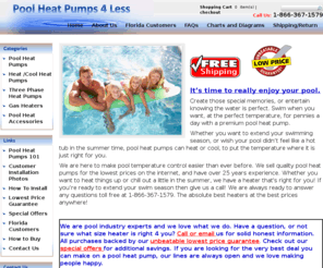 poolheatpumps4less.com: The Best Pool Heat Pumps At The Best Prices - Home
Poolheatpumps4less.com are your dedicated pool heat pump experts. We focus on providing you the highest level of customer service and the best swimming pool heaters at the lowest prices anywhere.