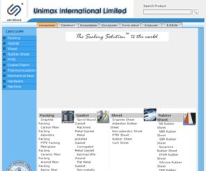 sealinggasket.com: Unimax International Limited
Unimax International, a reputable manufacturer and exporter for various sealing products (packing, gasket, sheet, insulating material,...) from China.