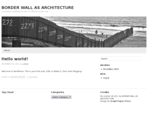 borderwallasarchitecture.com: BORDER WALL AS ARCHITECTURE | a proactive manifesto for the U.S./Mexico border wall
a proactive manifesto for the U.S./Mexico border wall