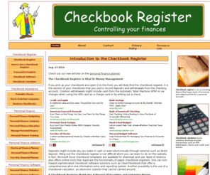 checkbookregister.org: Checkbook Register | Transaction Register, Checkbook Software, Personal Finance Software
The checkbook register is a money management tool used for recording personal finance and bank transactions in the form of deposits and withdrawals.