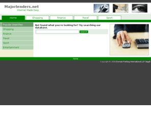 majorlenders.net: DomainParking.co.uk - index.php
Our Domain Parking service is one of Industry Leaders in Domain Name Monetization. We offer high payouts, fantastic domain parking templates, Easy to Use Domain Tools and more.