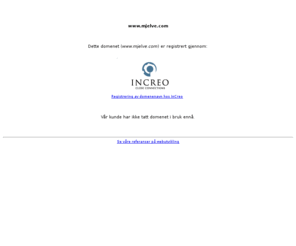 mjelve.com: Domene registrert av InCreo
Utvikling av websider og internettsystemer. Serverplass og e-post. Domeneregistering.